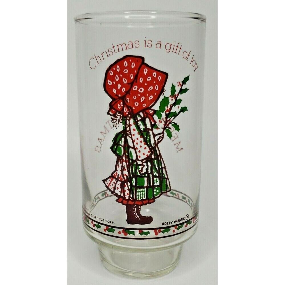 Vintage Coke Holly Hobbie Limited Edition Christmas Glass American Greetings